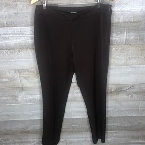 Ellen Tracy brown cropped work career office wear khaki pants